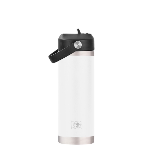 Picture of INSULATED WATER BOTTLE WITH STRAW - WHITE