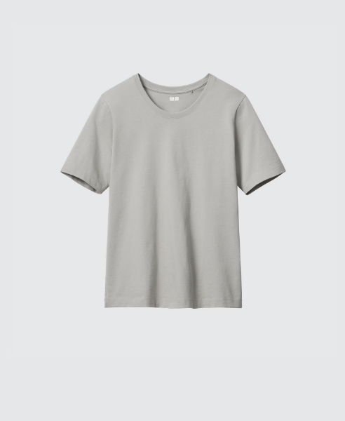 Picture of UNIQLO SUPIMA 100% COTTON CREW T-SHIRT GREY - CG
