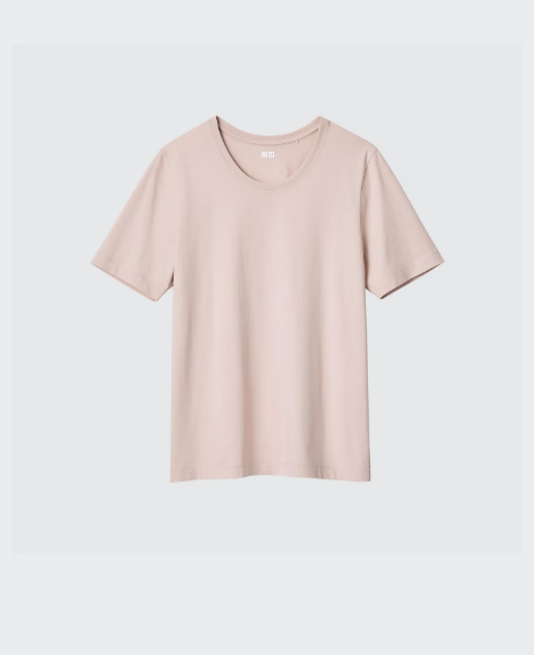 Picture of UNIQLO SUPIMA 100% COTTON CREW T-SHIRT PINK - CG